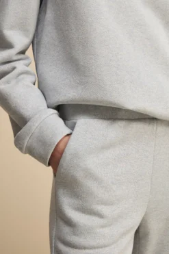 Pantalone Lurex a Palazzo in Felpa - AZZURRO