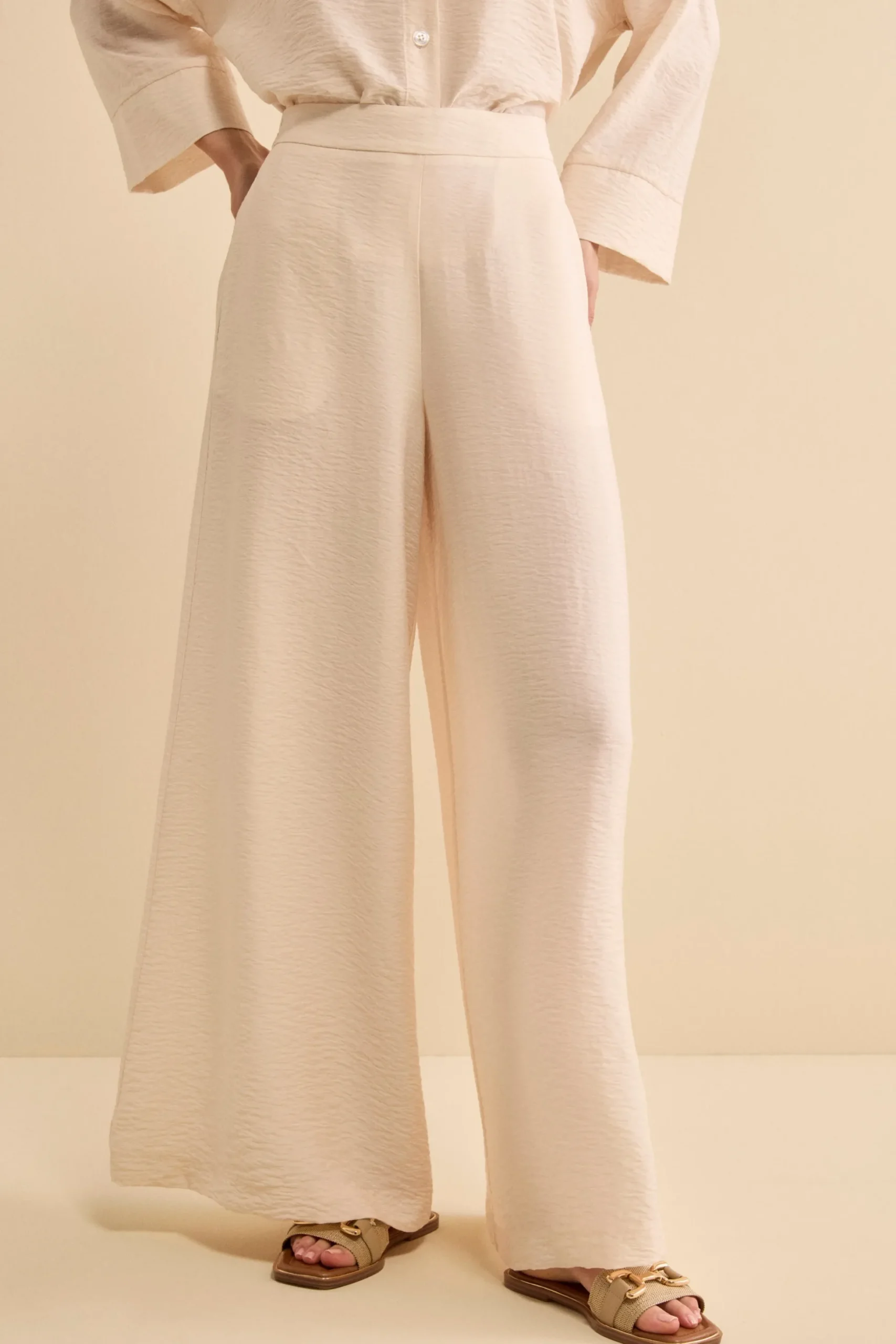 Pantalone Morbido con Elastico - BIANCO