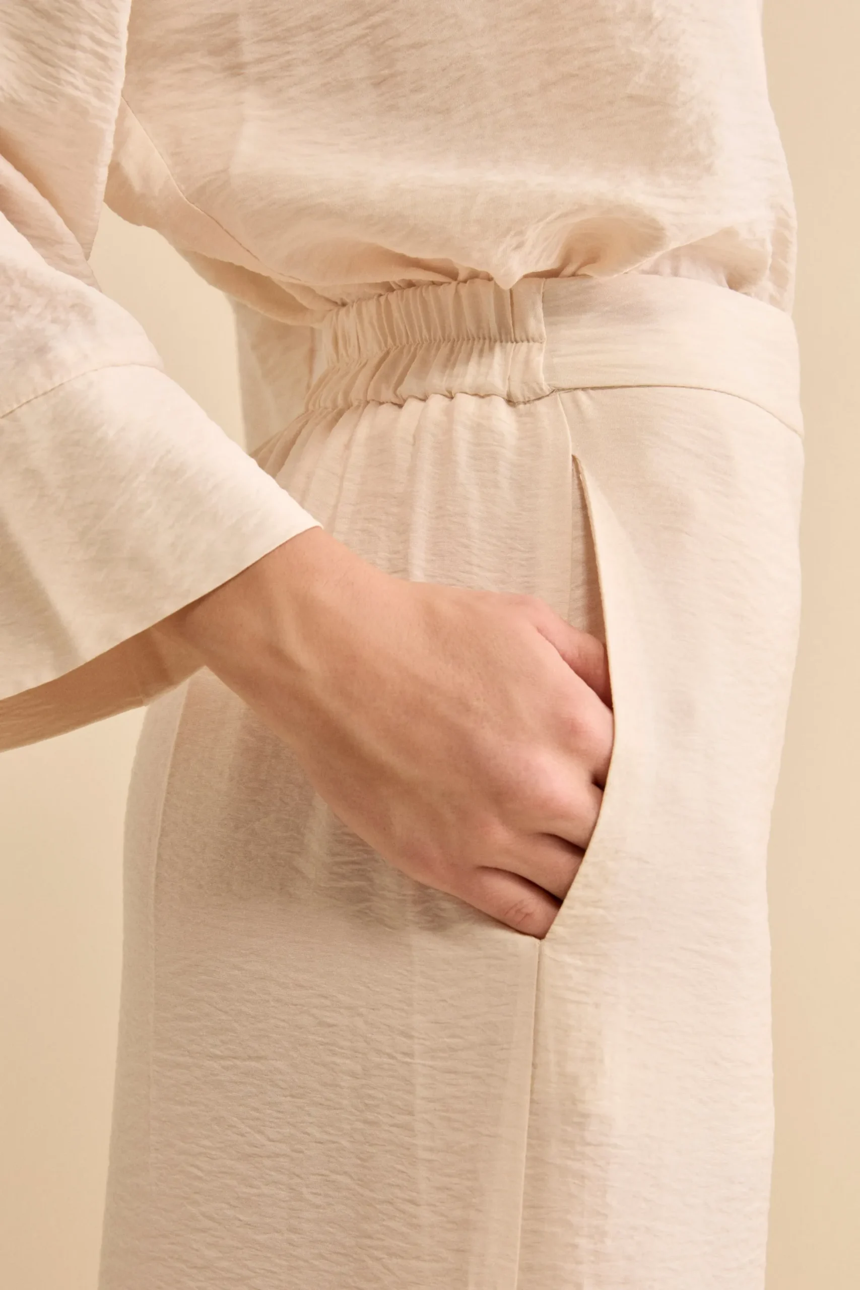 Pantalone Morbido con Elastico - BIANCO
