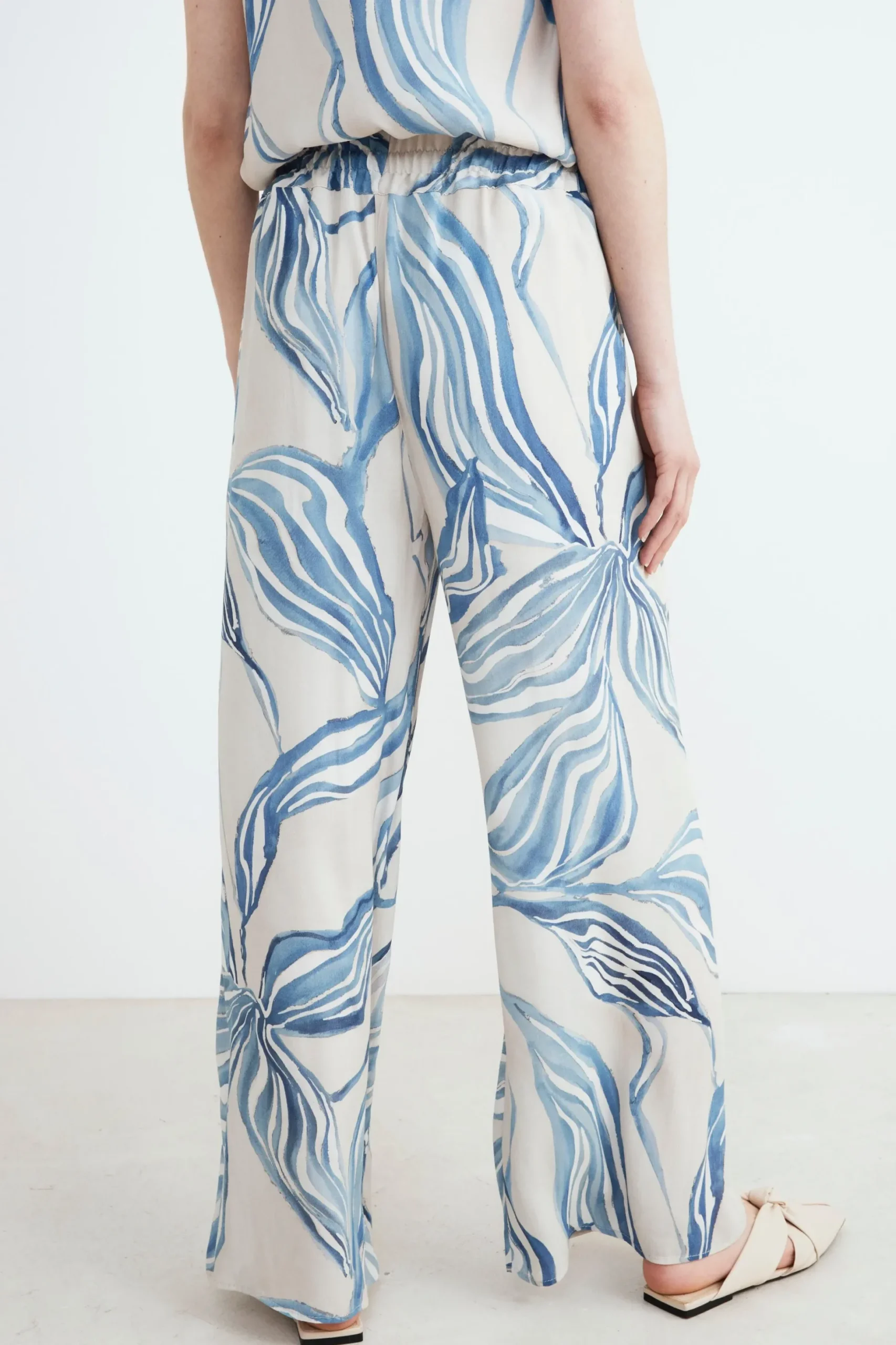 Pantalone morbido fantasia - FANT. AZZURRO