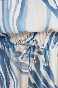Pantalone morbido fantasia - FANT. AZZURRO