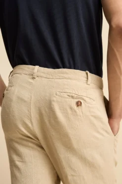 Pantalone Morbido in Lino - BEIGE
