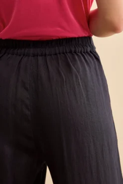 Pantalone Morbido in lino con Fusciacca - BLU