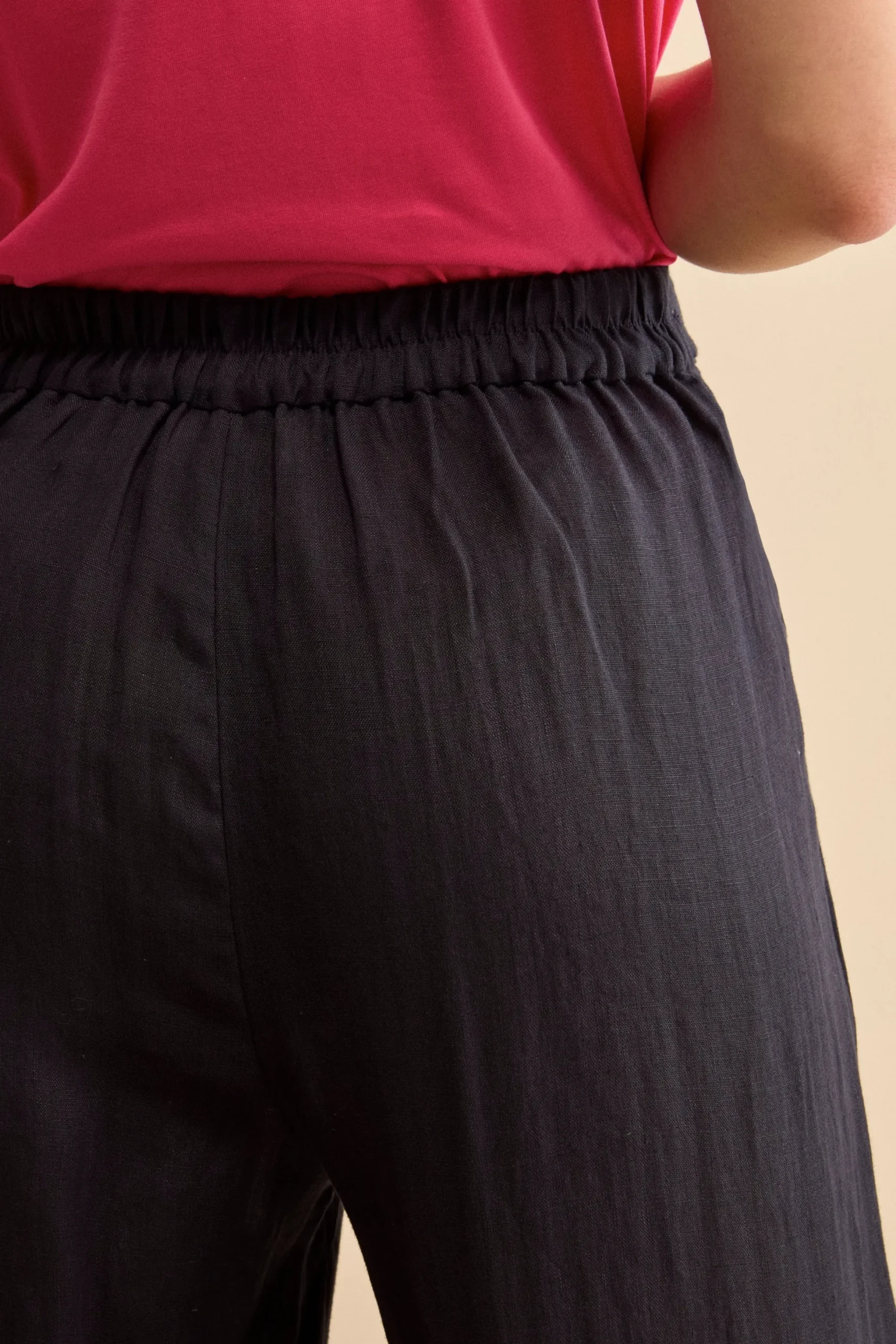 Pantalone Morbido in lino con Fusciacca - BLU