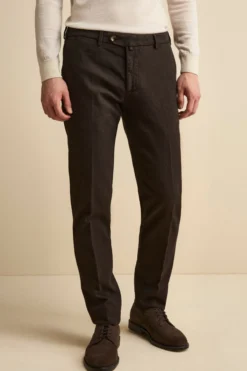 Pantalone Occhio di Pernice Slim Fit in Cotone - RUGGINE