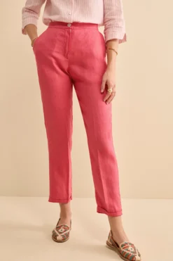 Pantalone Over in Lino con Elastico - CORALLO