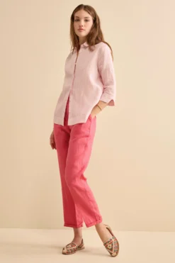 Pantalone Over in Lino con Elastico - CORALLO