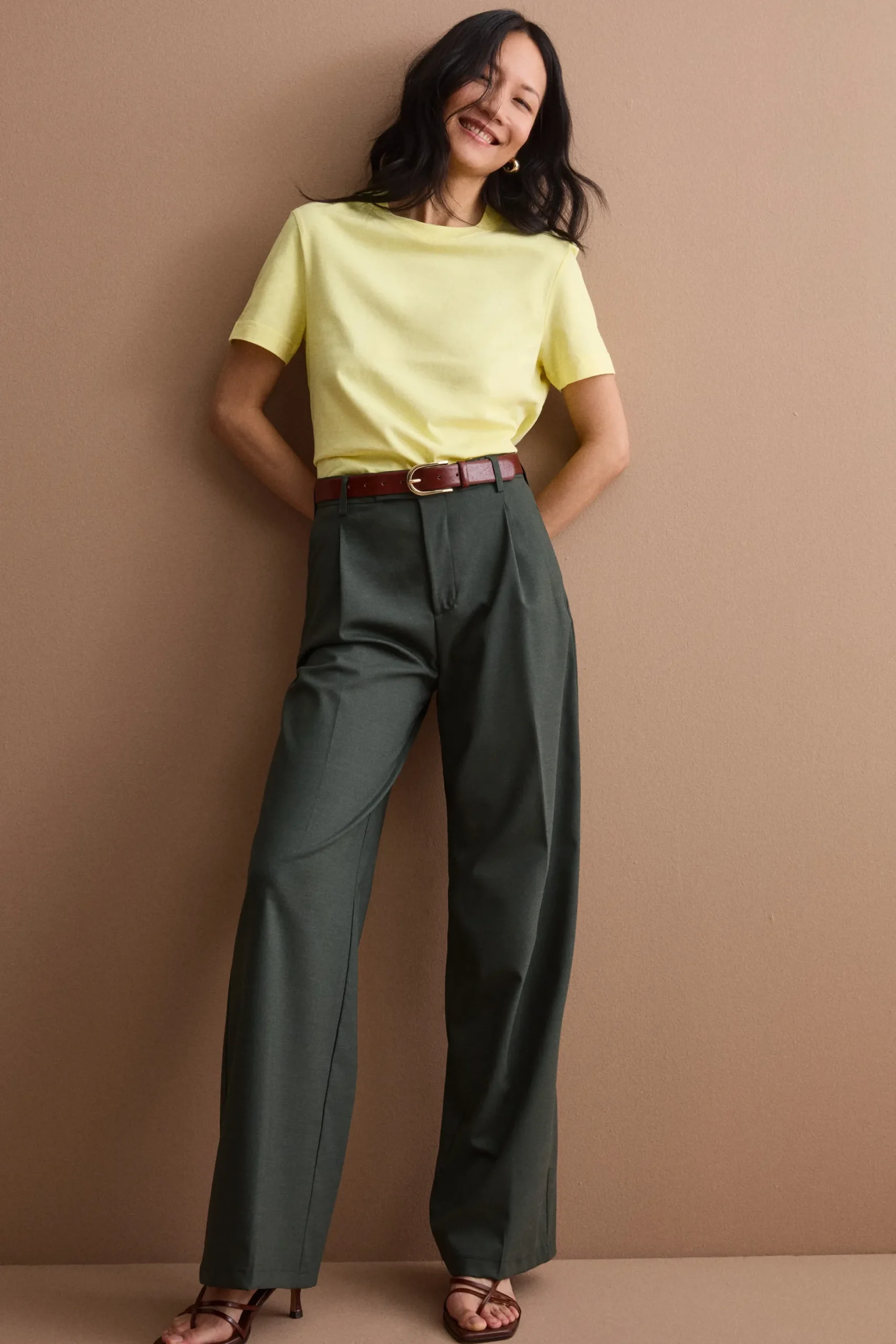 Pantalone Palazzo da Cerimonia in Lana Vergine - VERDONE