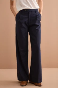 Pantalone Palazzo da Cerimonia in Lana Vergine - BLU
