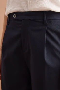 Pantalone Palazzo da Cerimonia in Lana Vergine - BLU