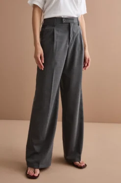 Pantalone Palazzo da Cerimonia in Lana Vergine - GRIGIO
