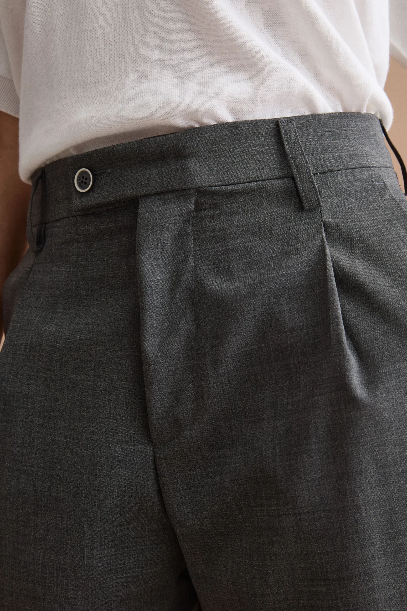 Pantalone Palazzo da Cerimonia in Lana Vergine - GRIGIO