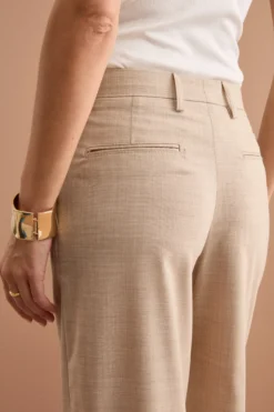 Pantalone Palazzo da Cerimonia in Lana Vergine - NATURALE