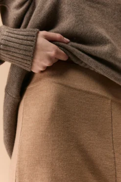 Pantalone Palazzo in Misto Lana - CAMMELLO