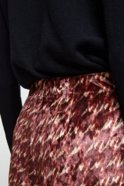 Pantalone Palazzo in Velluto - FANT. BORDEAUX