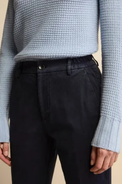 Pantalone Regular Fit con Elastico - BLU