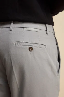 Pantalone Regular Fit in Cotone Armaturato - GRIGIO