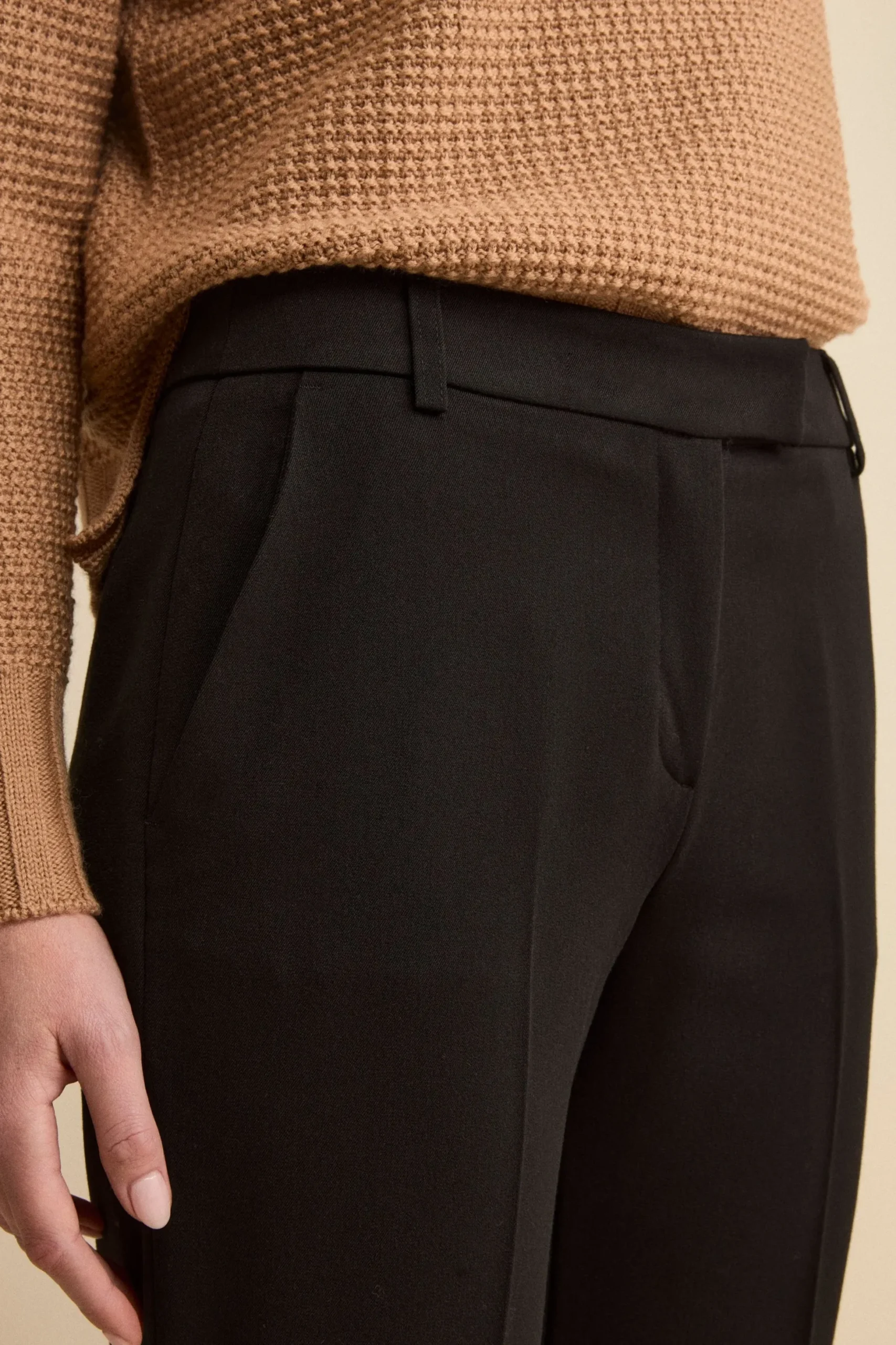 Pantalone Sigaretta Regular Fit - NERO