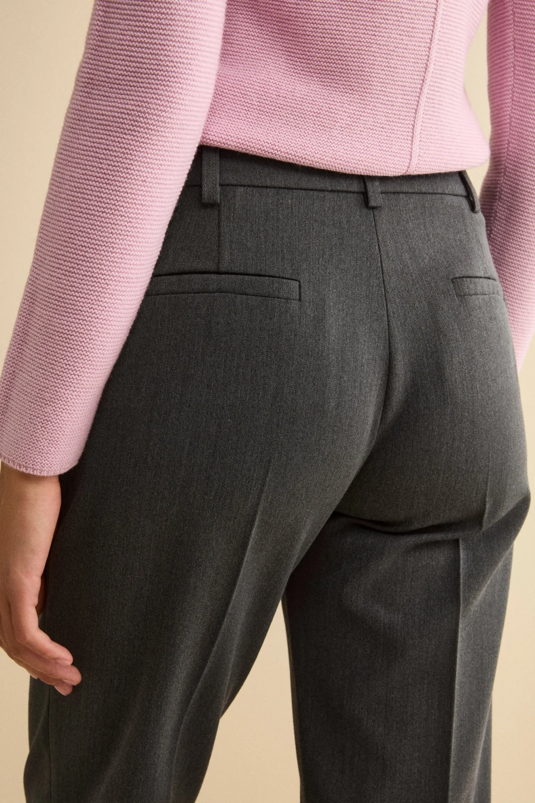 Pantalone Sigaretta Regular Fit - GRIGIO