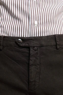Pantalone Slim Fit in Cotone - MARRONE SPIGATO