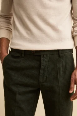 Pantalone Slim Fit in Fantasia - P/P VERDE