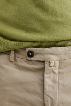 Pantalone slim in cotone - BEIGE
