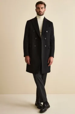 Pantalone Straight in Lana Vergine con Risvolto - GRIGIO