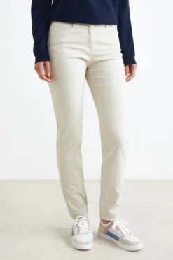 Pantalone Stretch Cinque Tasche - BEIGE