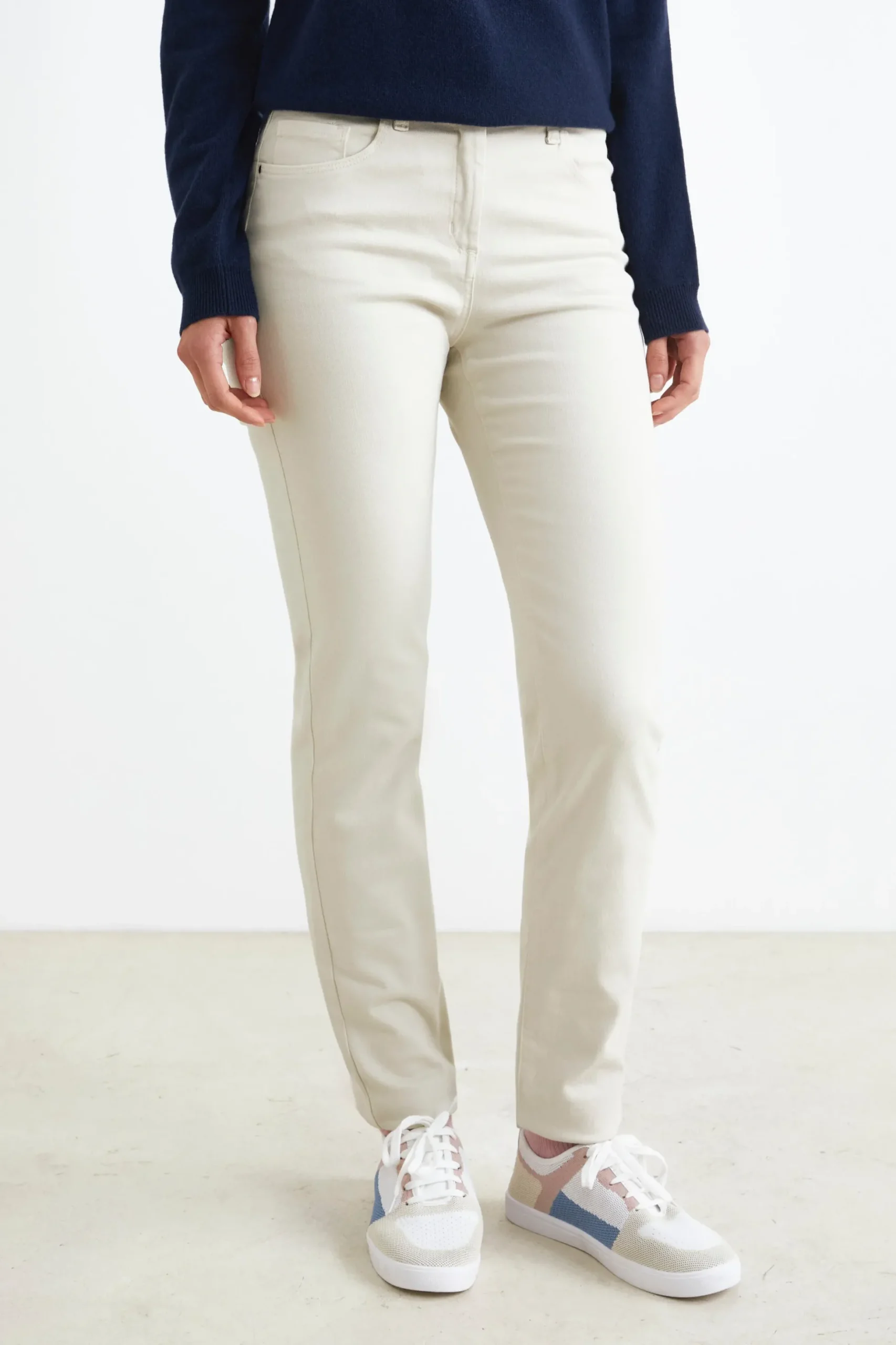 Pantalone Stretch Cinque Tasche - BEIGE