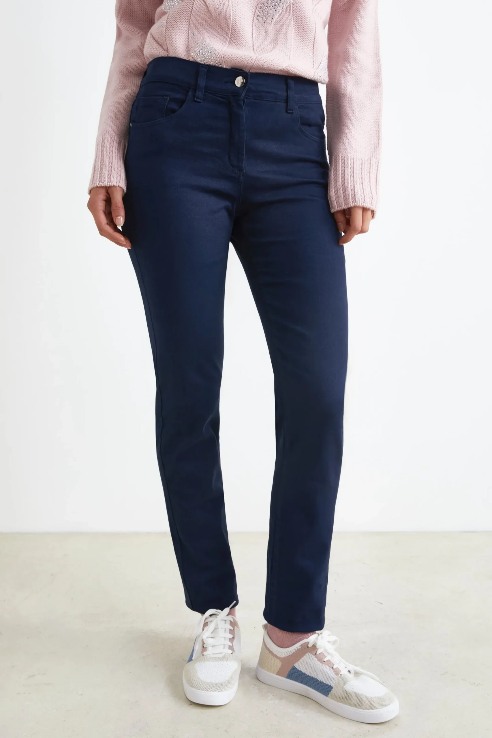 Pantalone Stretch Cinque Tasche - BLU