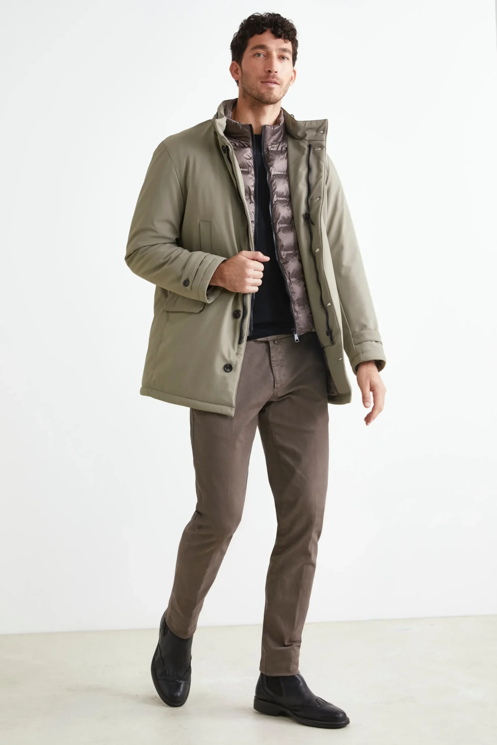 Pantalone Stretch in Gabardina - FANGO