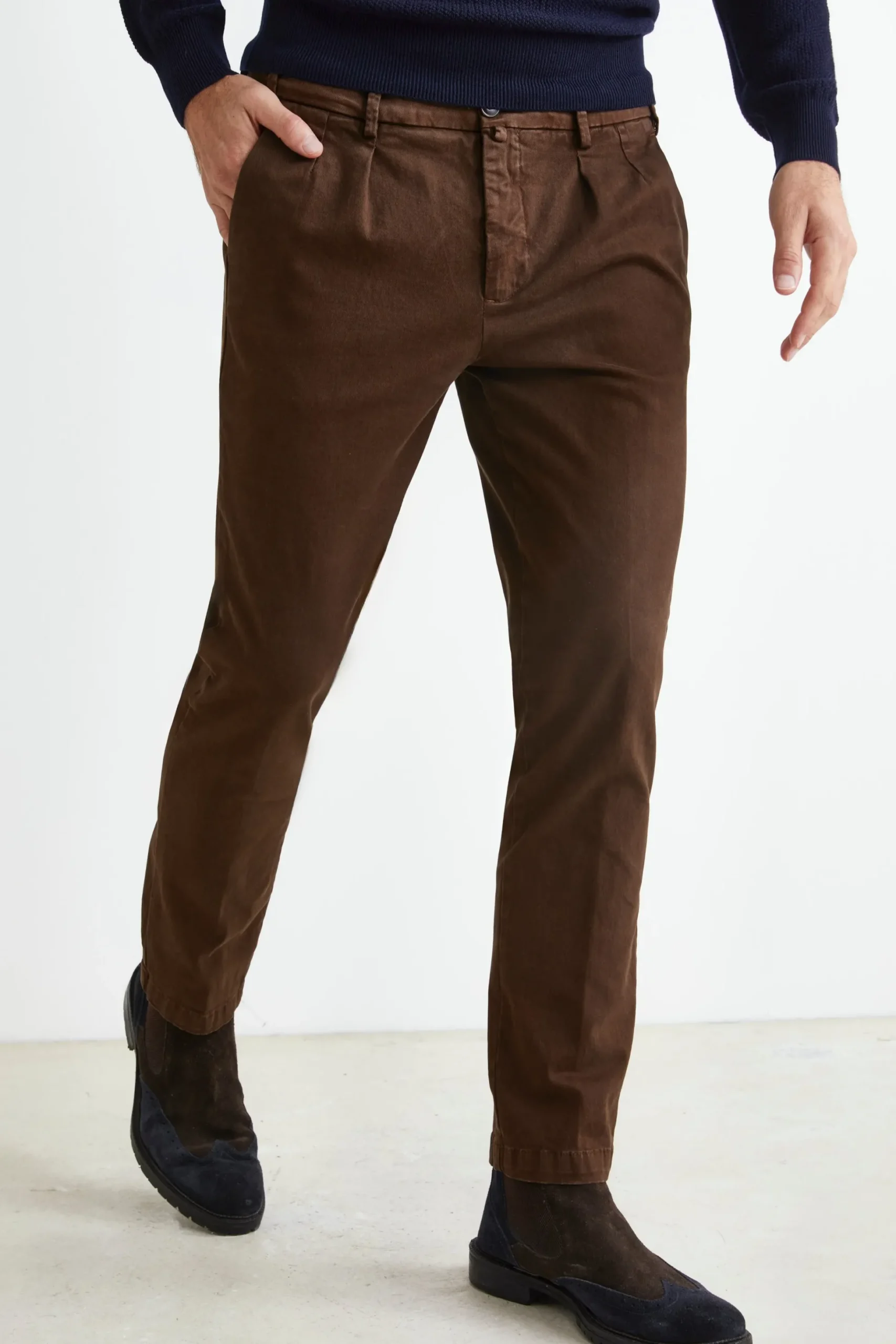 Pantalone Stretch Slim Fit - CACAO
