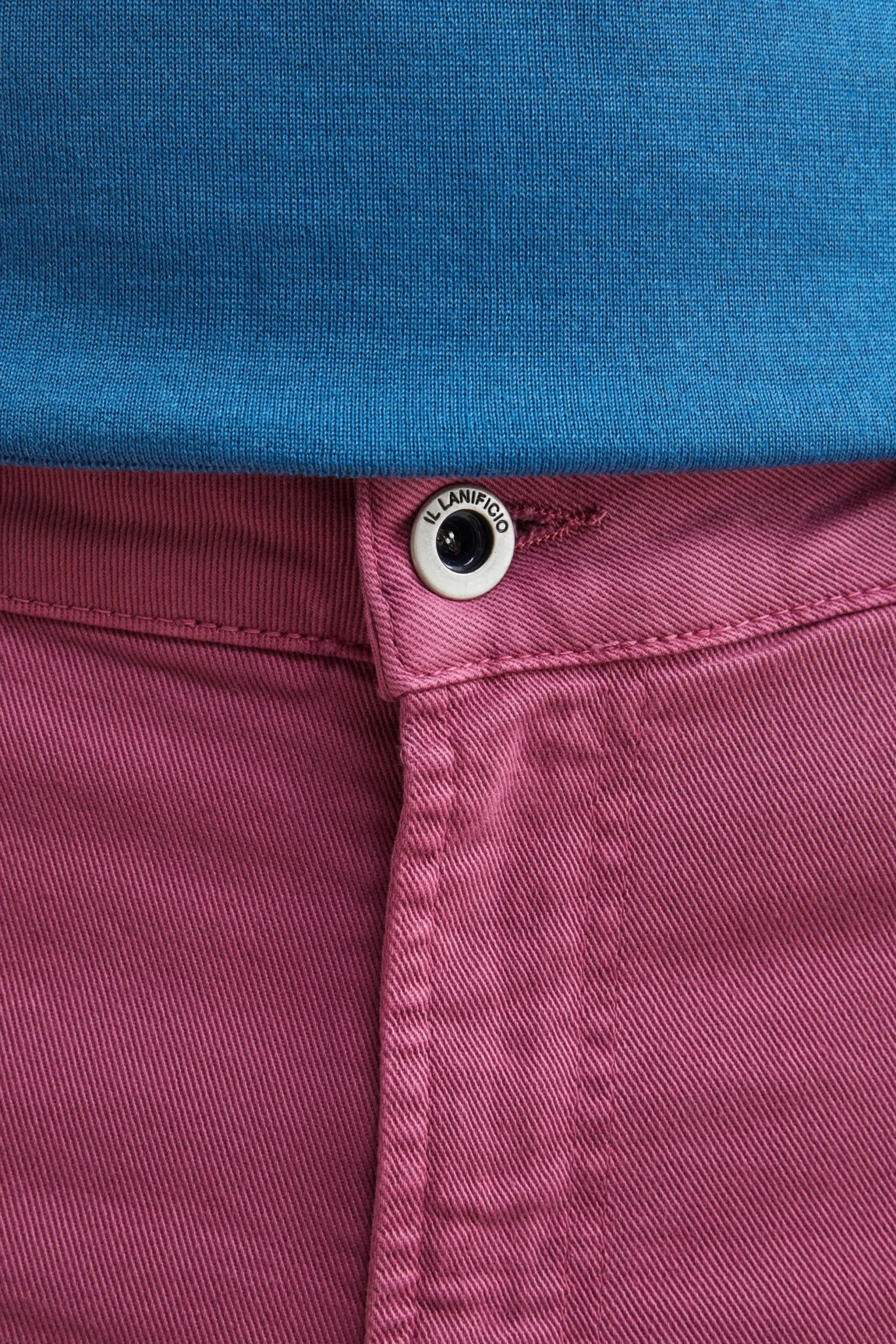 Pantalone 5 tasche in cotone - ROSA SCURO
