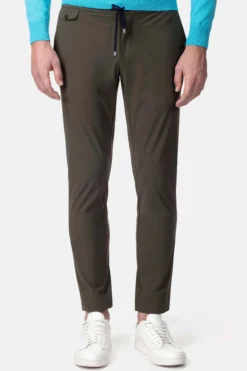 Pantalone tecnico con coulisse - VERDE MILITARE