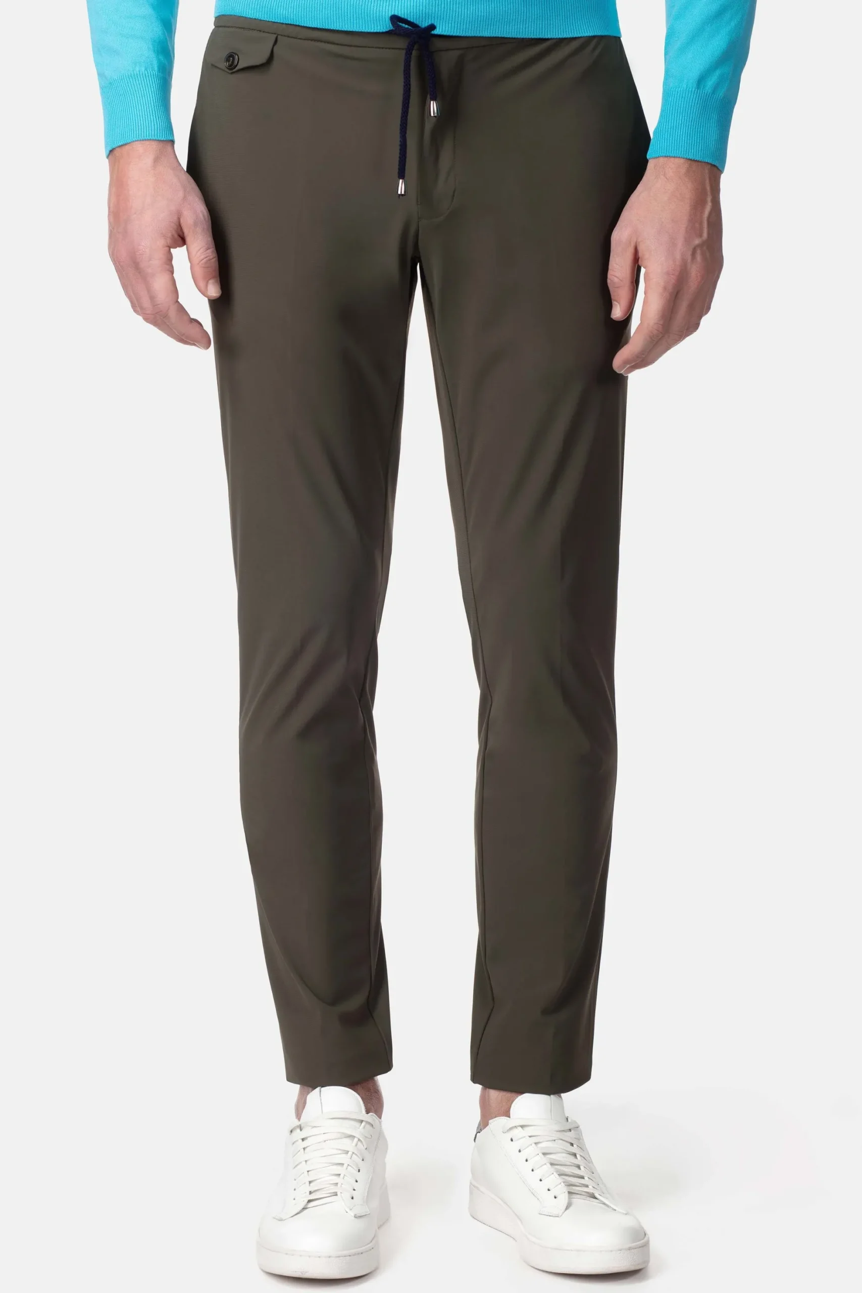 Pantalone tecnico con coulisse - VERDE MILITARE