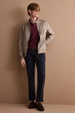 Pantalone Tecnico con Pinces in Misto Cotone - BLU