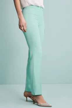 Pantalone Twill a Sigaretta con Spacchi - ACQUA