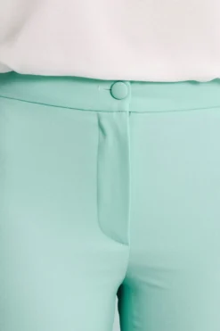 Pantalone Twill a Sigaretta con Spacchi - ACQUA