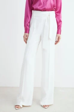 Pantaloni a palazzo - PANNA
