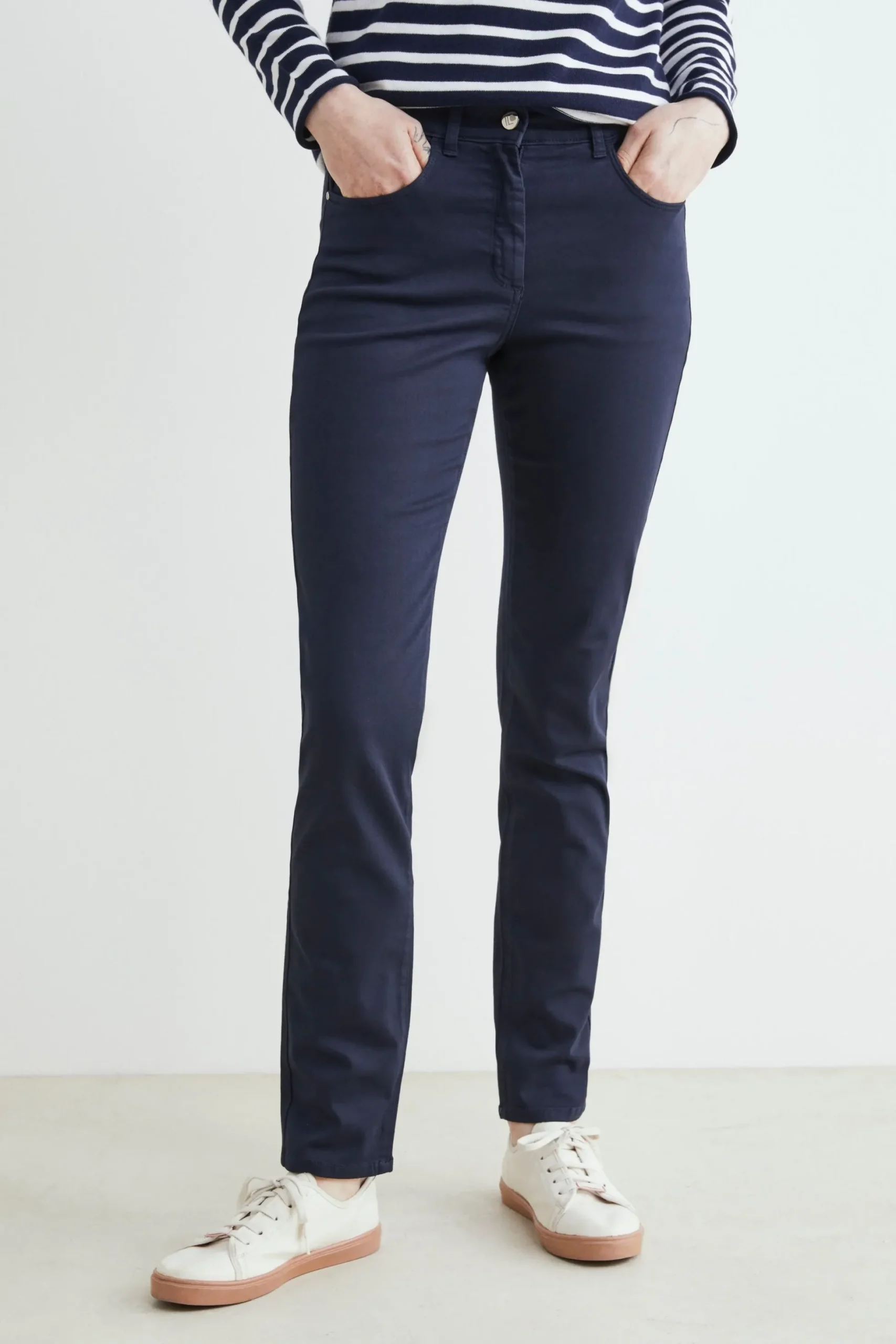 Pantaloni casual in cotone - BLU
