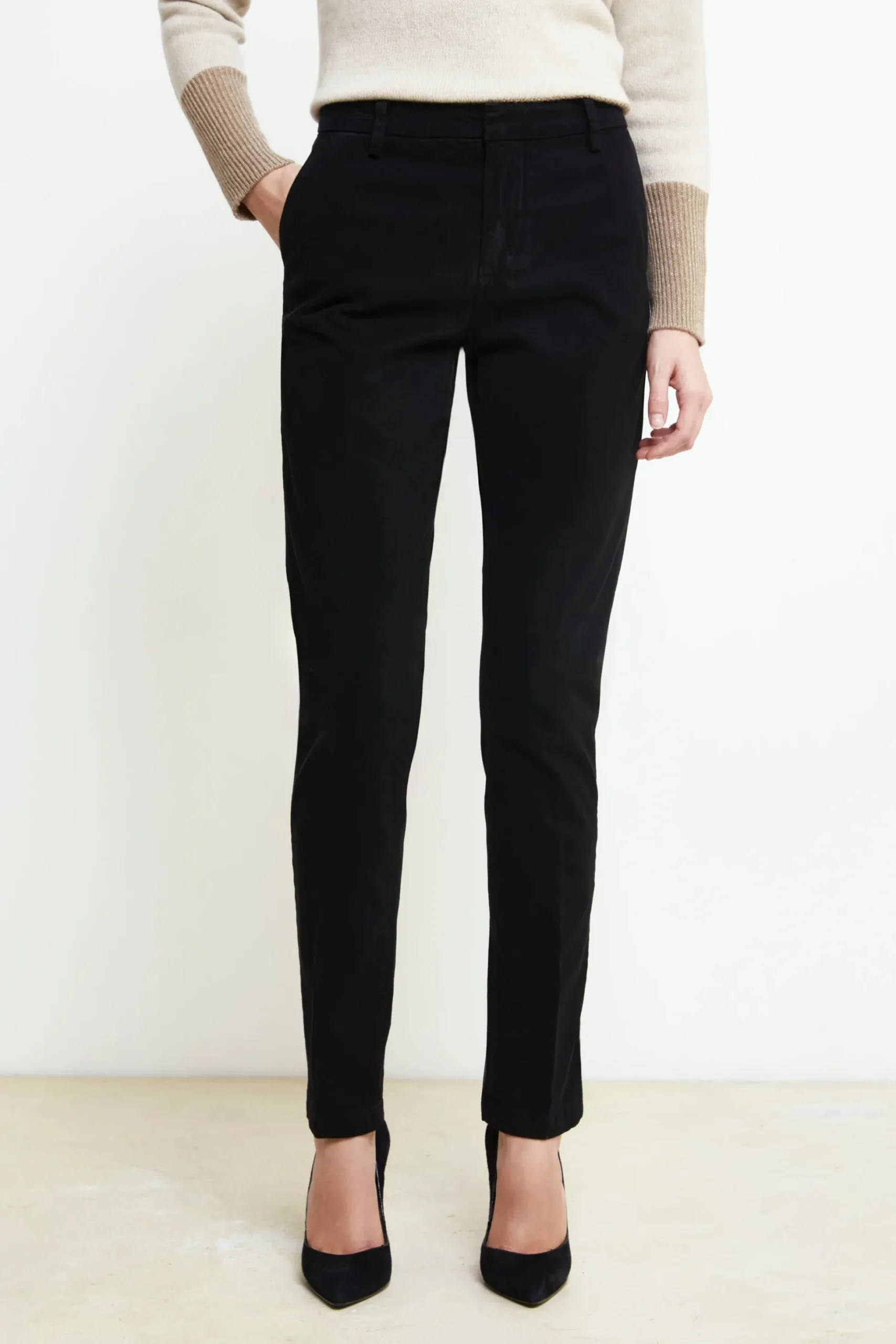 Pantaloni cinque tasche - NERO