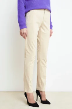 Pantaloni cinque tasche - PANNA