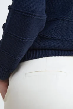 Pantaloni donna a vita alta - PANNA