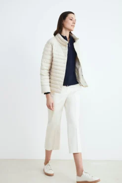 Pantaloni donna a vita alta - PANNA