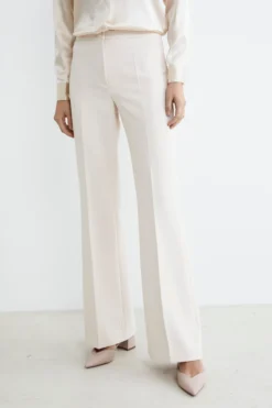 Pantaloni eleganti a zampa - AVORIO