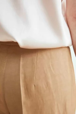 Pantaloni slim misto lino - KAKI