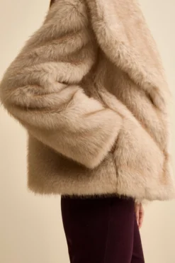 Pelliccia Corta Foderata - BEIGE
