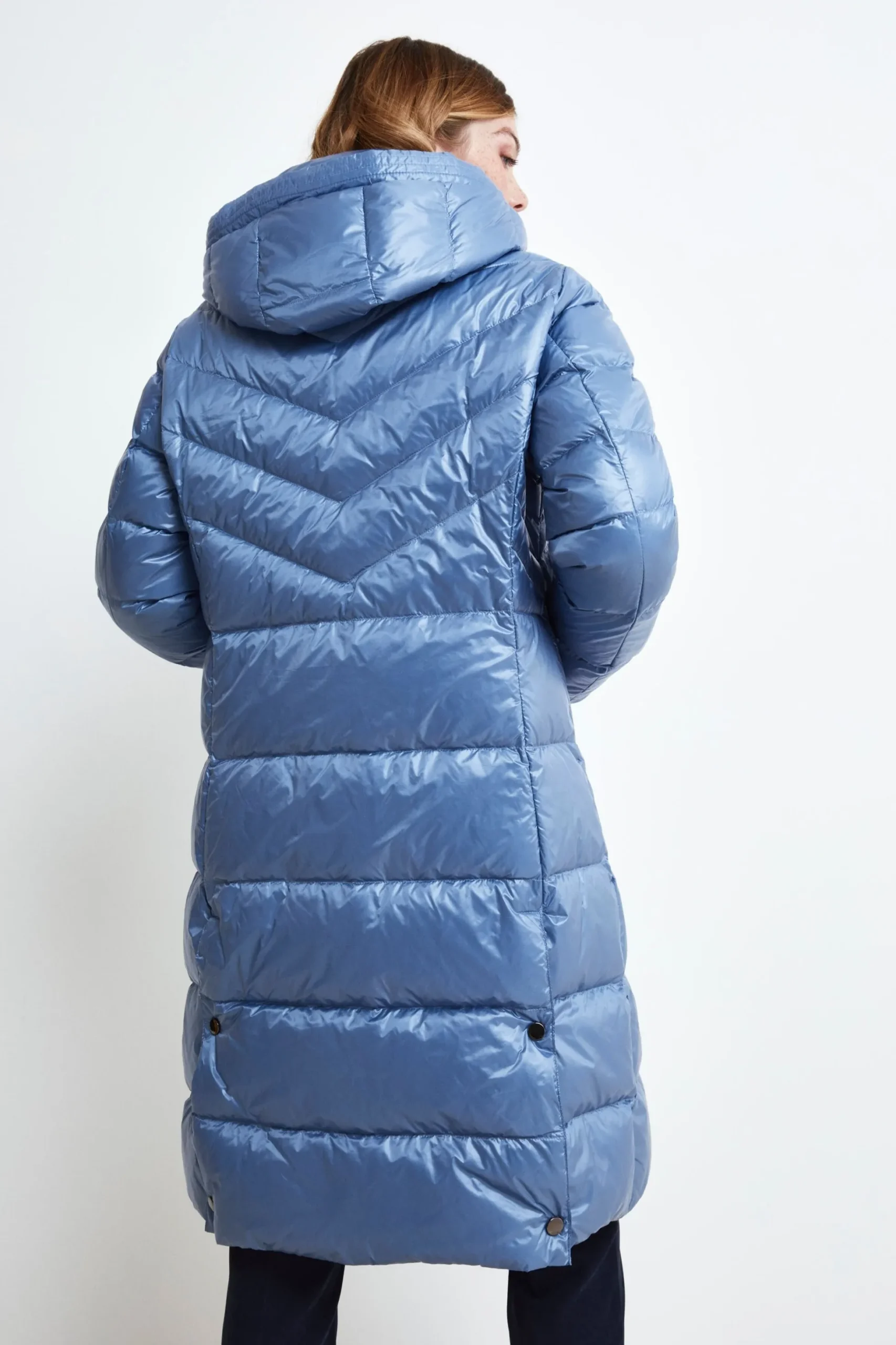 Piumino con cappuccio - AZZURRO