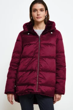 Piumino Reversibile con Pelliccia - BORDEAUX