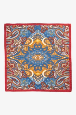 Pochette ripasso in seta - FANT. AZZURRO